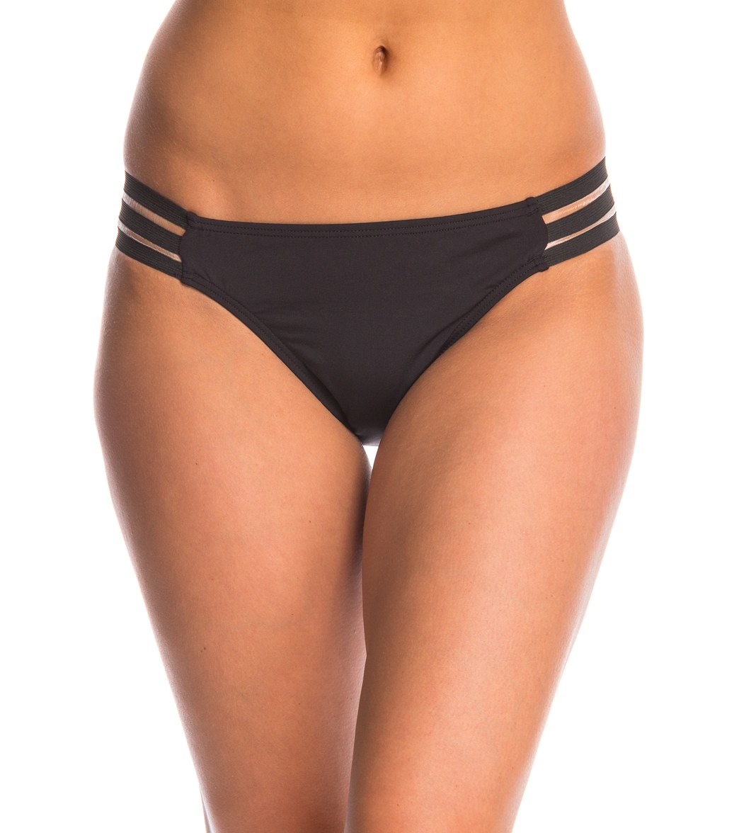 Kenneth Cole Stompin In My Stilletos Tab Side Hipster Bikini Bottom - Black Xl - Swimoutlet.com