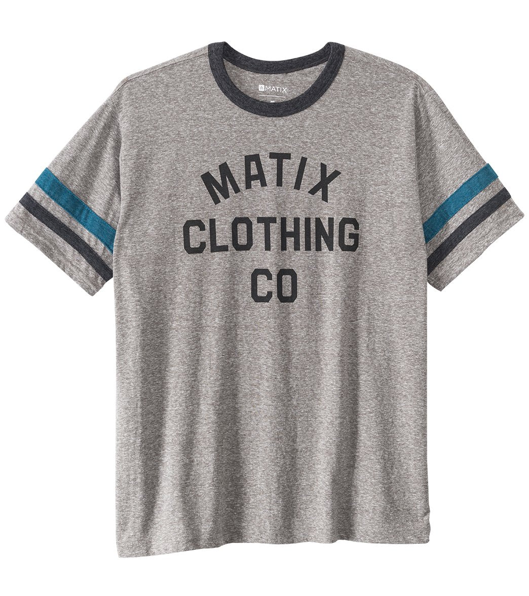 Matix Men's Mcc Check Short Sleeve Tee Shirt - Marine Small Cotton/Polyester - Swimoutlet.com