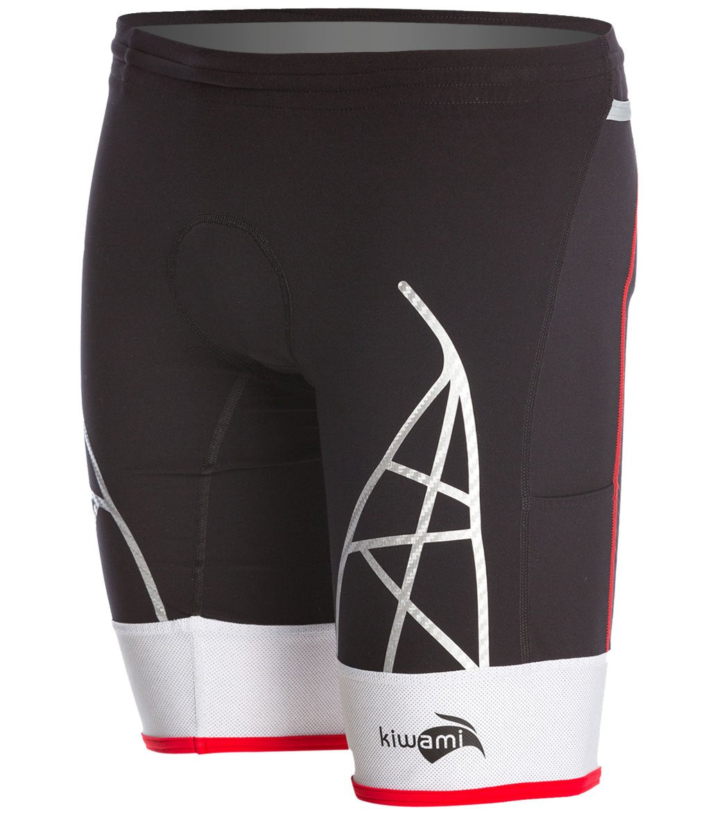 Kiwami men's spider tri shorts - black/red/white small - swimoutlet.com