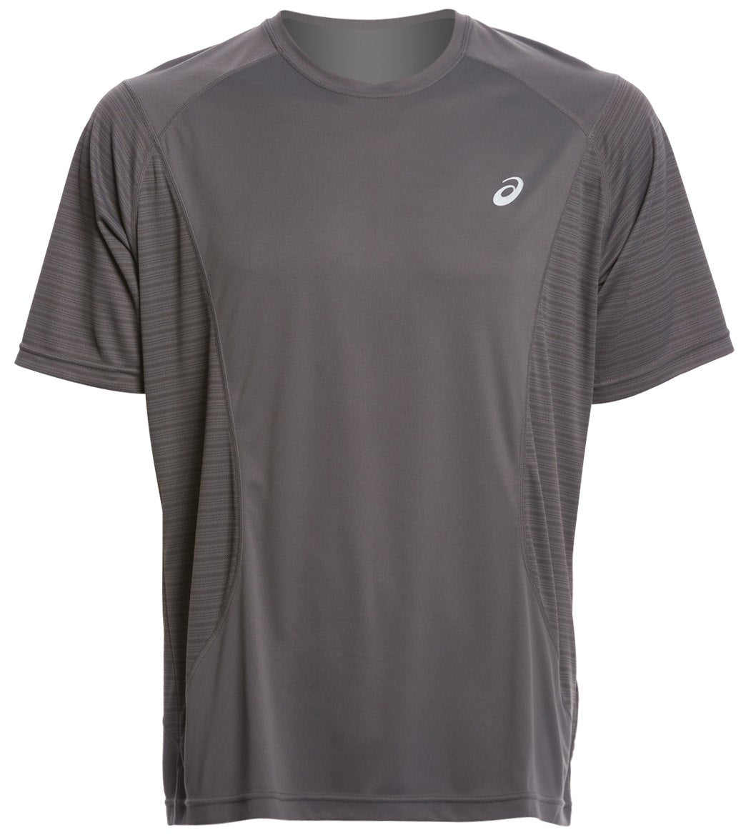 Asics Men's Favorite Printed Short Sleeve Shirt - Iron Gate Xl Polyester - Swimoutlet.com