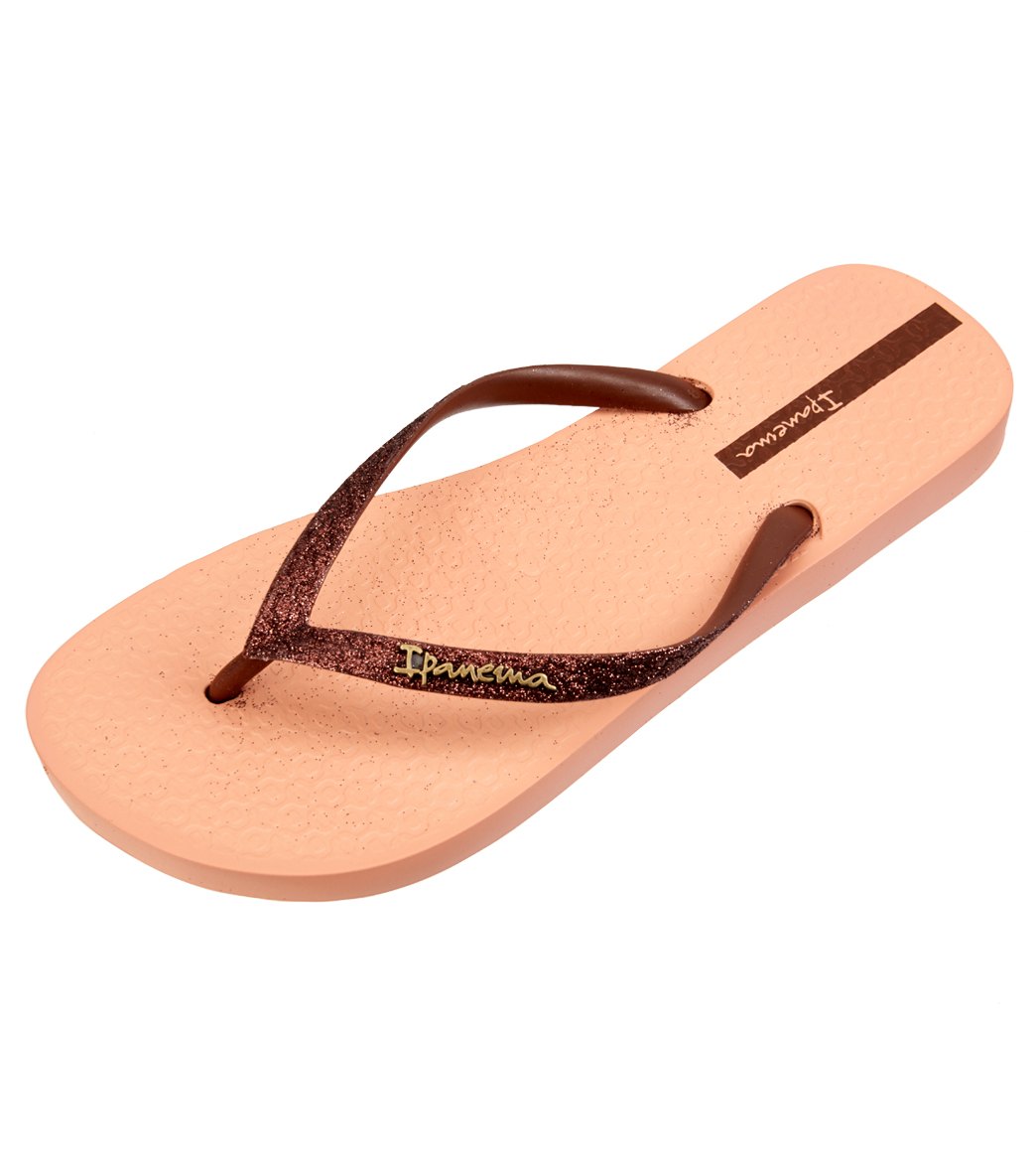 Ipanema Women's Glitter Ii Flip Flop - Pink/Brown 11 Plastic - Swimoutlet.com