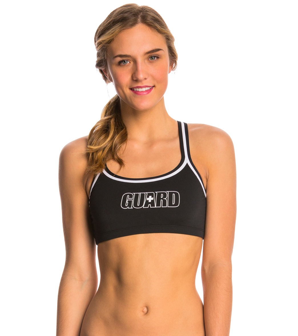 Dolfin Guard Bikini Swimsuit Top - Black X-Small - Swimoutlet.com