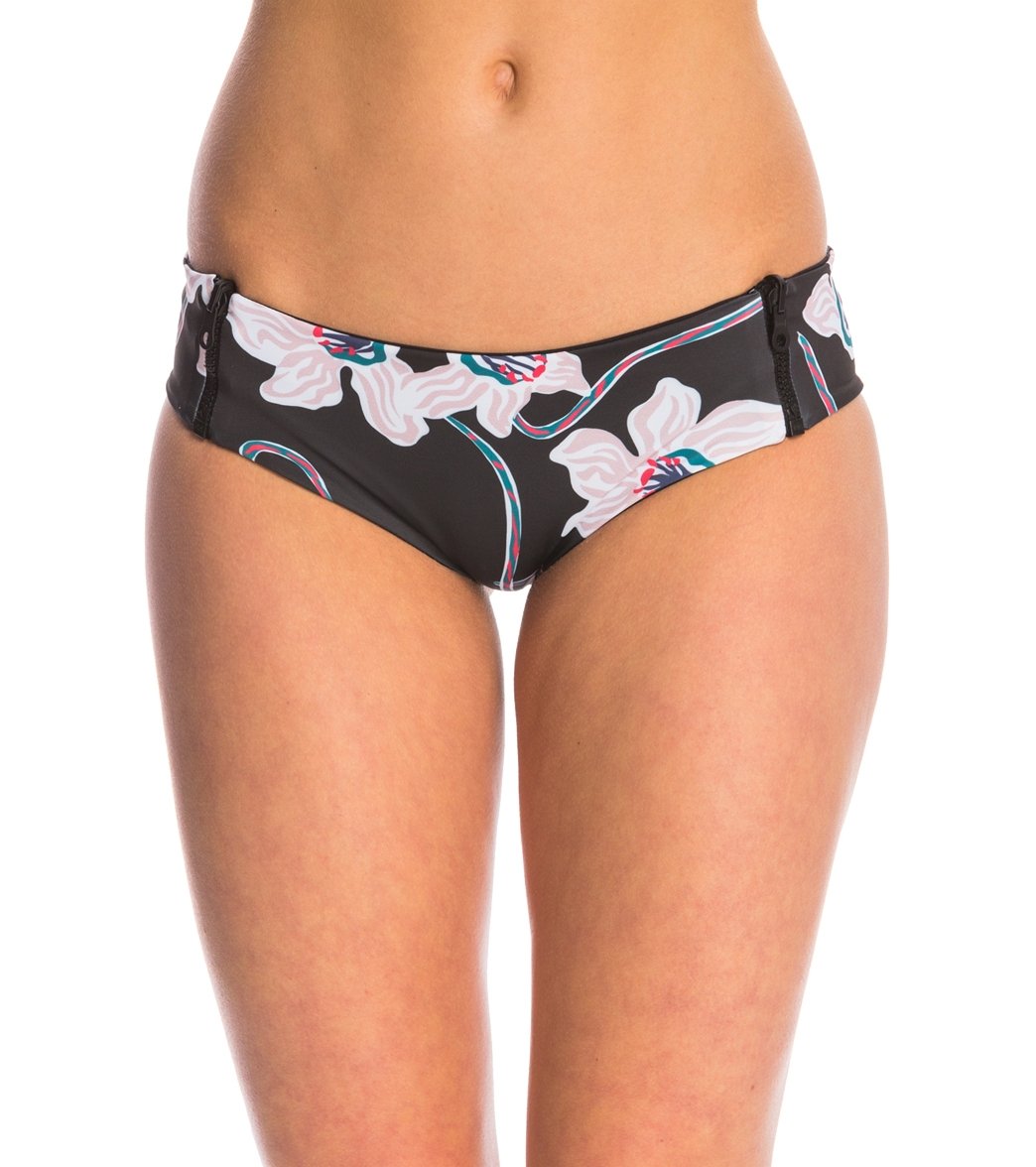 Tavik Solid Grace Reversible Bikini Bottom - Black Small - Swimoutlet.com