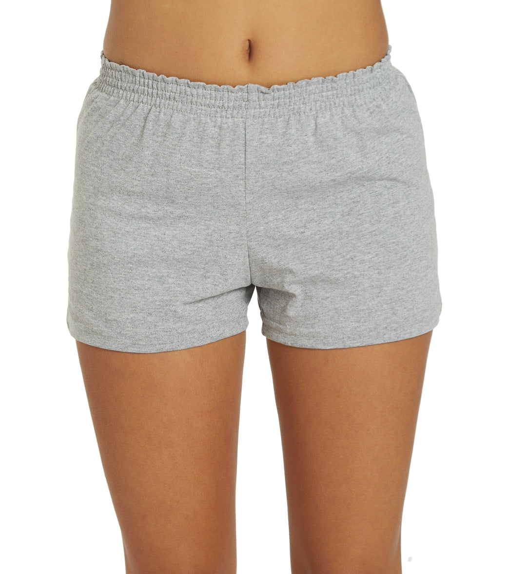 Custom Women's Fitted Jersey Short - Grey Small Cotton/Polyester - Swimoutlet.com