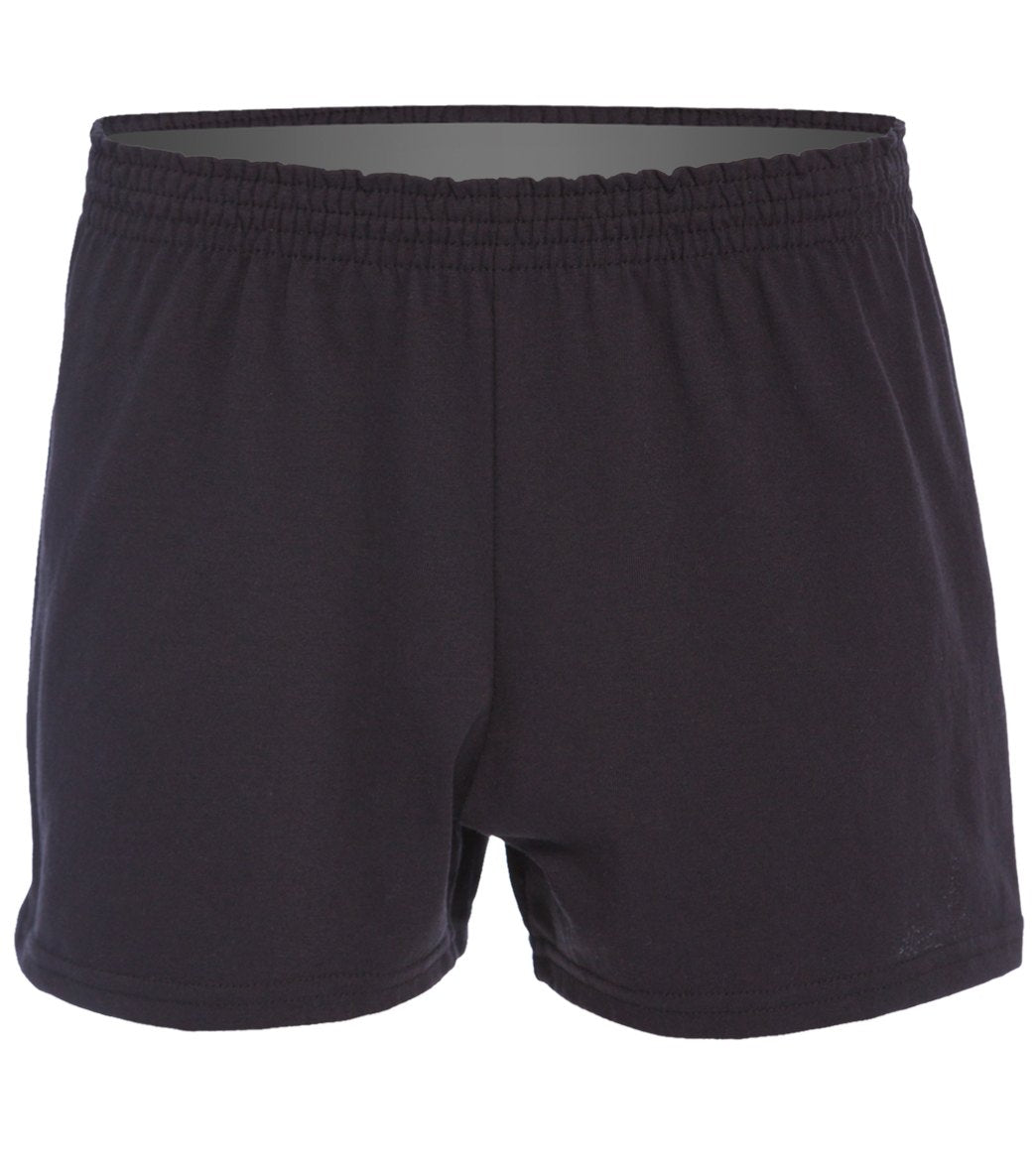 Custom Women's Fitted Jersey Short - Black X-Small Cotton/Polyester - Swimoutlet.com