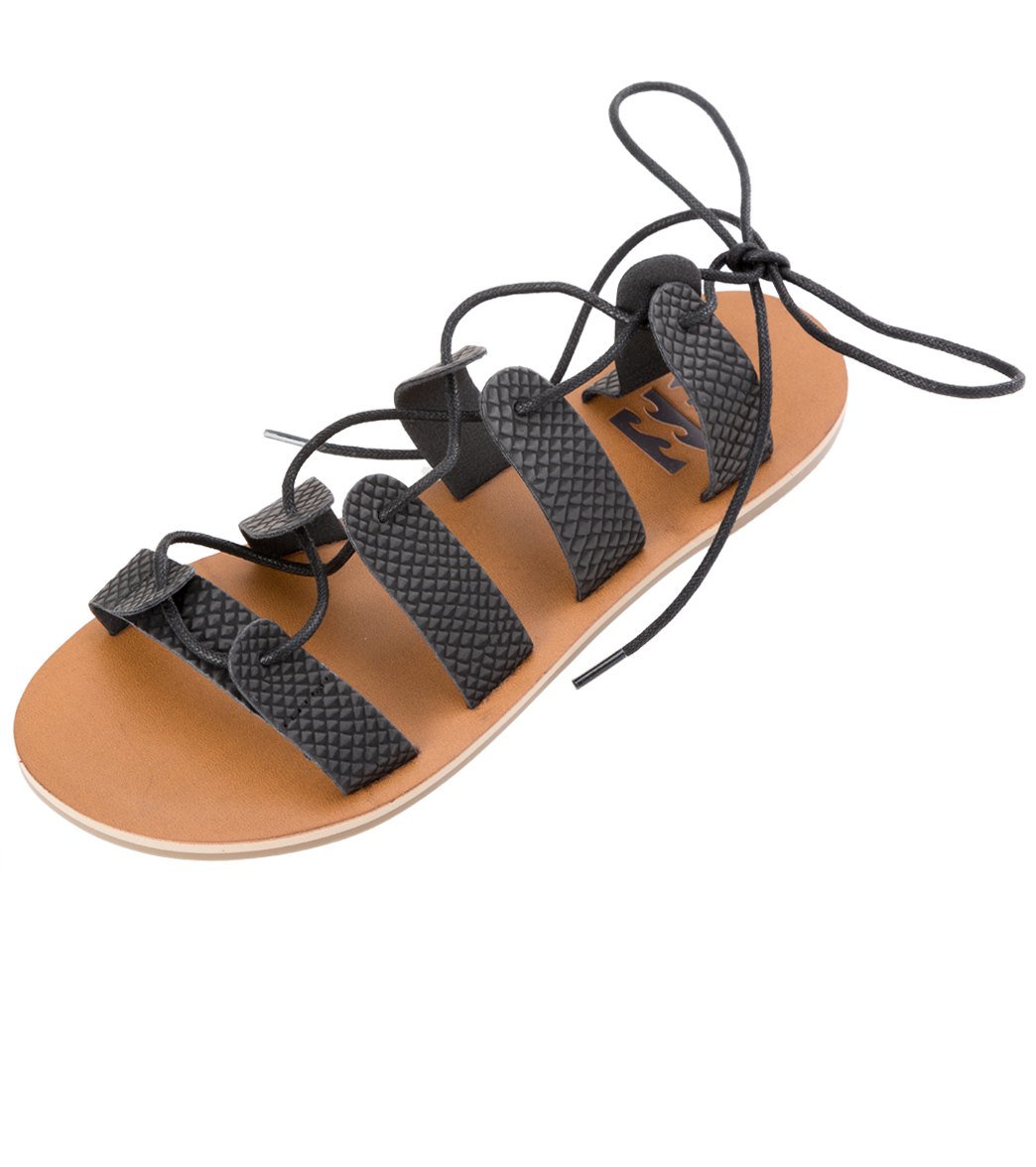 Billabong Women's Beach Brigade Sandals - Off Black 6 Cotton - Swimoutlet.com