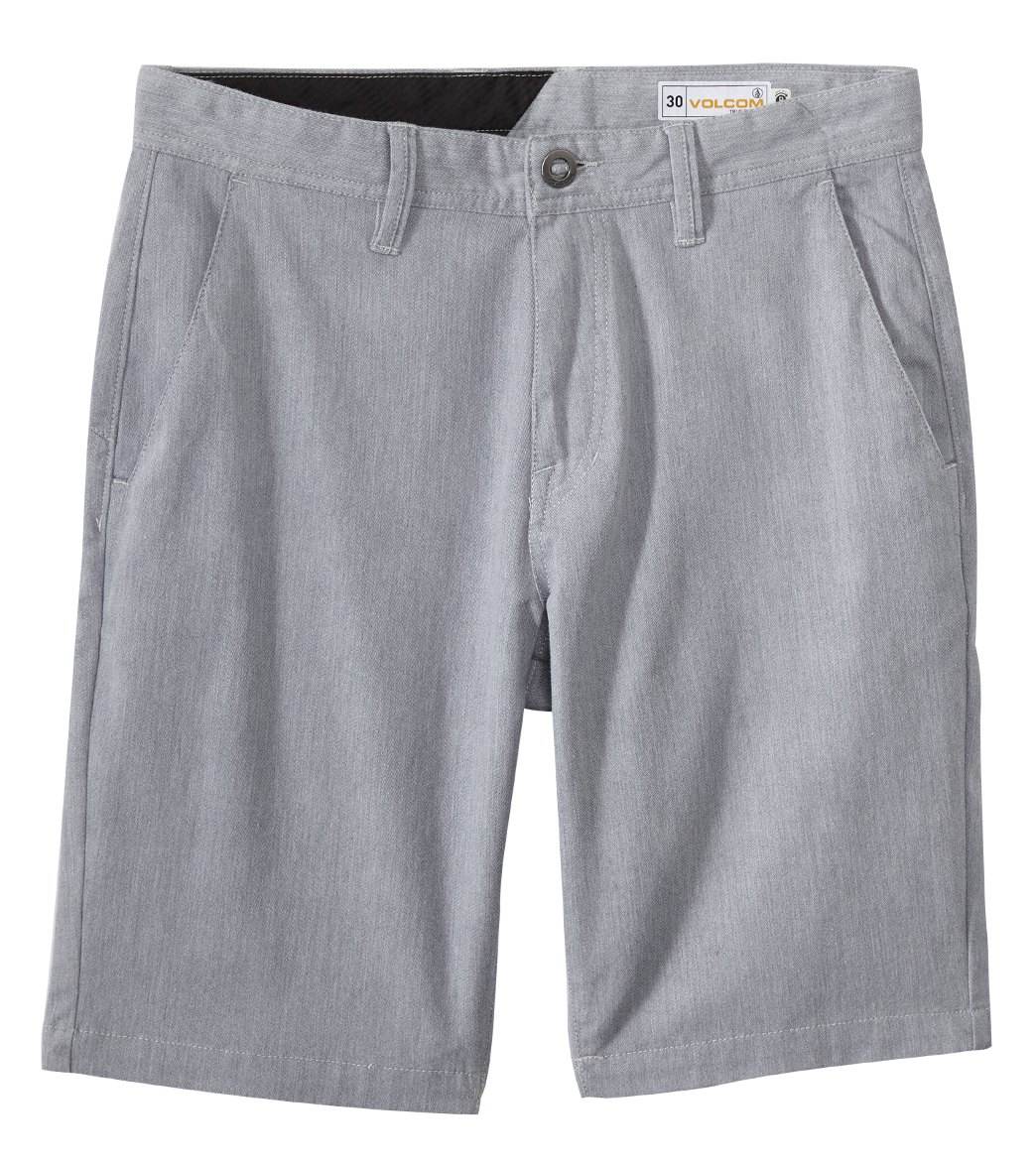 Volcom Men's Frickin Modern Stretch Walkshorts - Grey Heather 29 Cotton/Polyester - Swimoutlet.com