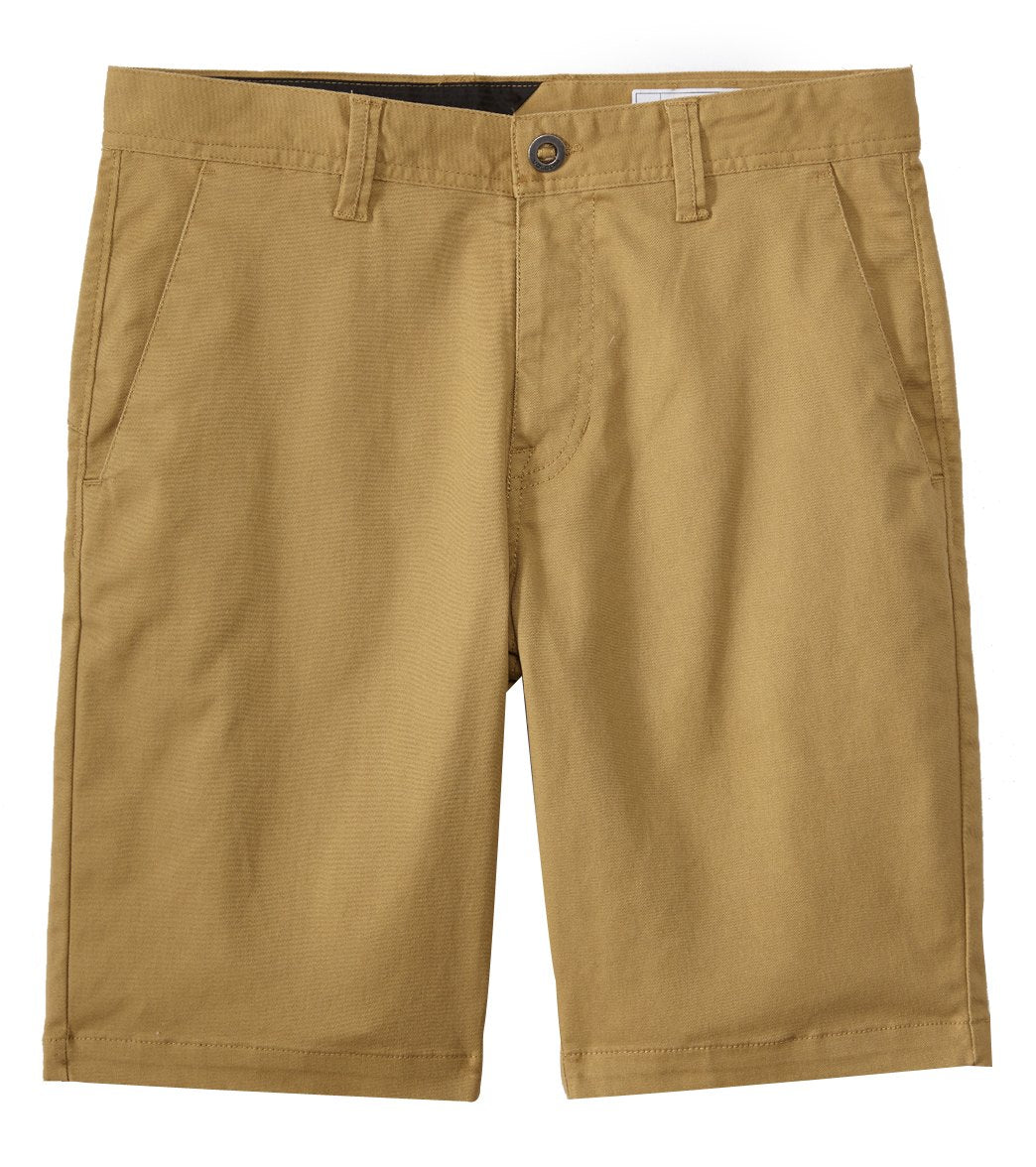 Volcom Men's Frickin Modern Stretch Walkshorts - Dark Khaki 29 Cotton/Polyester - Swimoutlet.com