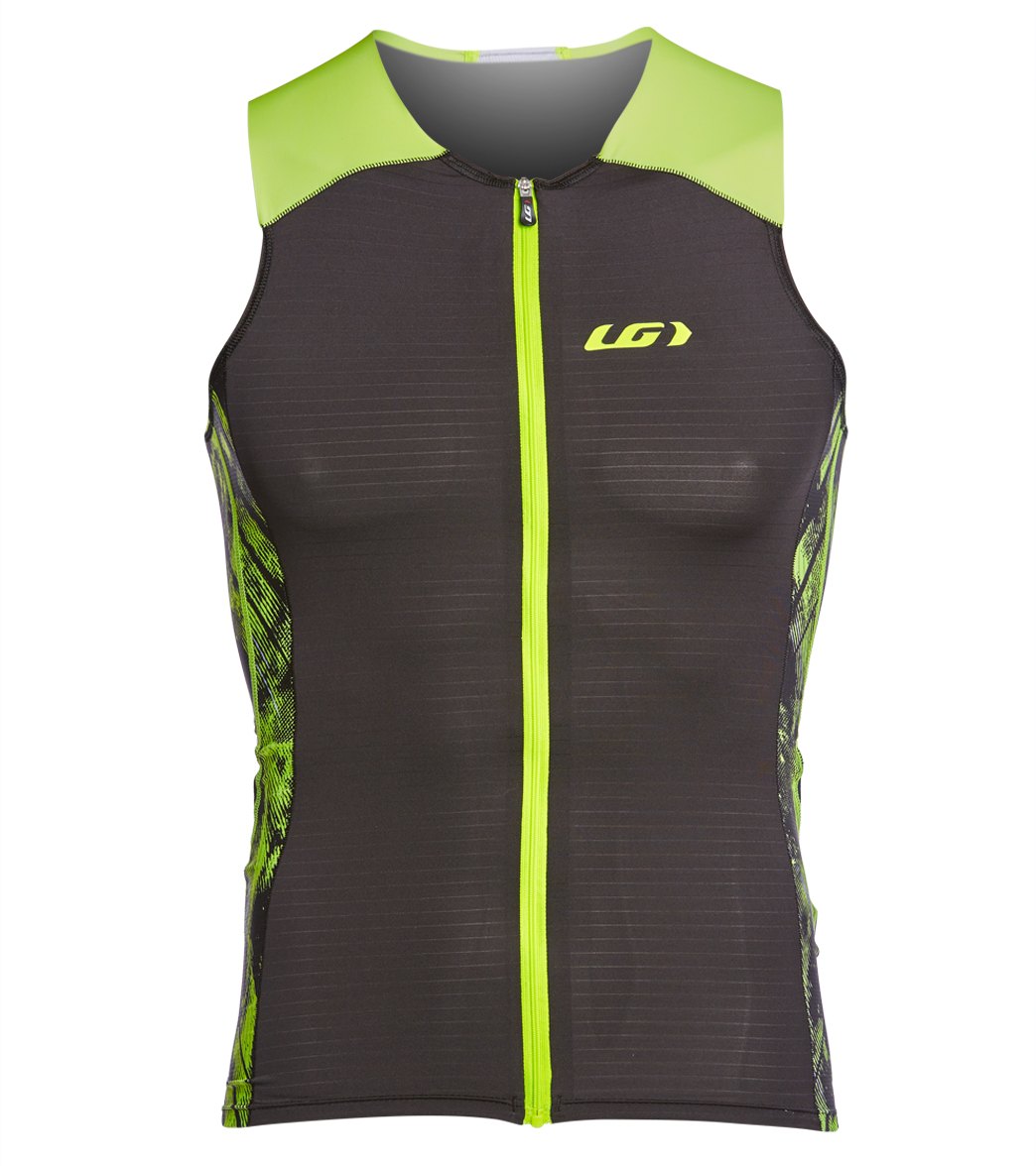 Louis Garneau Men's Pro Carbon Tri Top - Black/Yellow Small - Swimoutlet.com