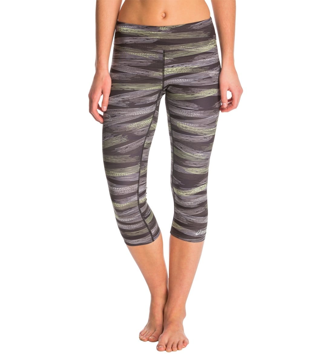 Asics Women's Lite-Show Capri - Black Lite Show Print Medium - Swimoutlet.com