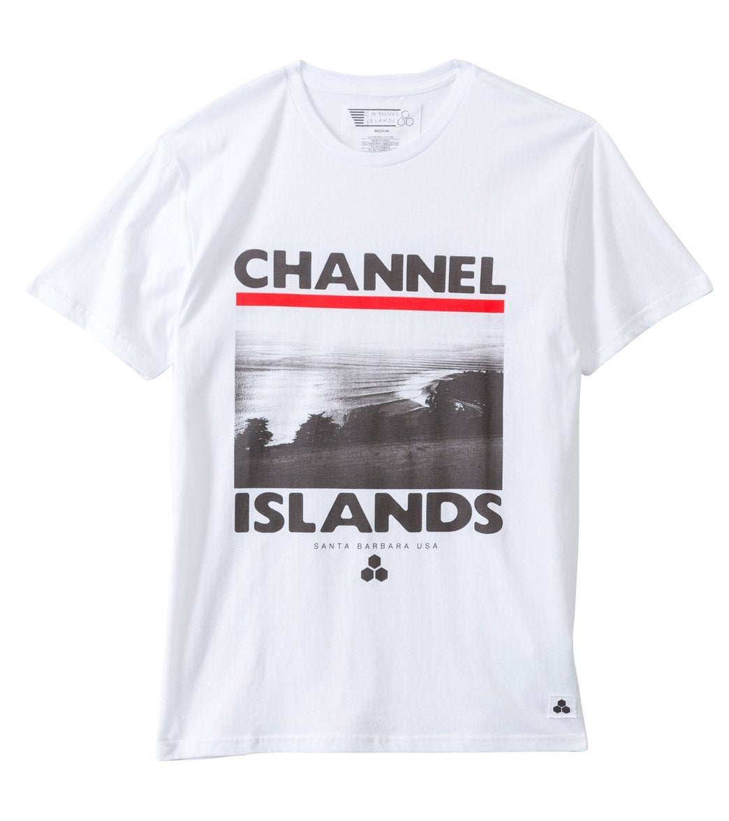 Channel Islands Men's Rincon Premium Short Sleeve Tee Shirt - Bone White Xl Cotton - Swimoutlet.com