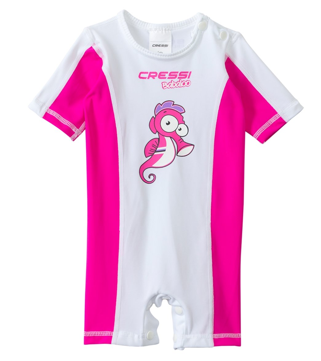 Cressi Girls' Babaloo Rashguard Onesie 6 -24 Months - Pink Medium - Swimoutlet.com