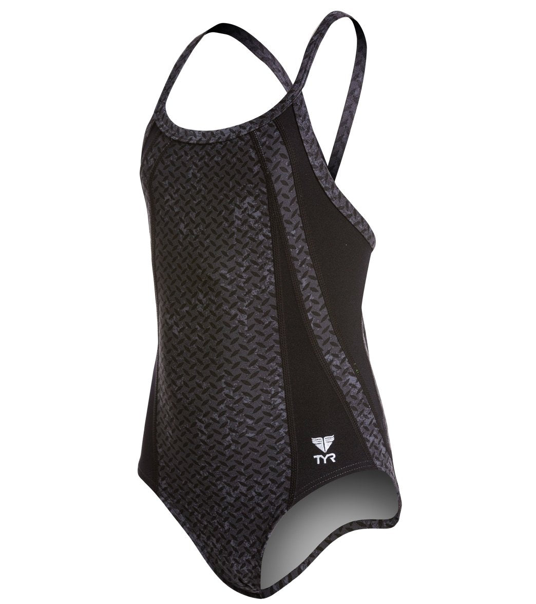 TYR Viper Youth Diamondfit One Piece Swimsuit - Black 24 Polyester/Spandex - Swimoutlet.com