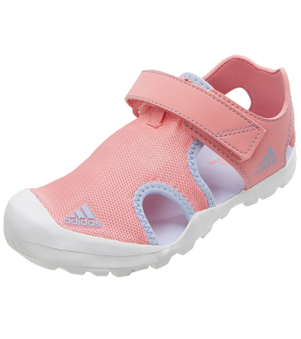 Adidas kids' captain toey water shoe toddler/little/big kid - chalk pink/chalk blue/grey one 11k nylon/rubber - swimoutlet.com