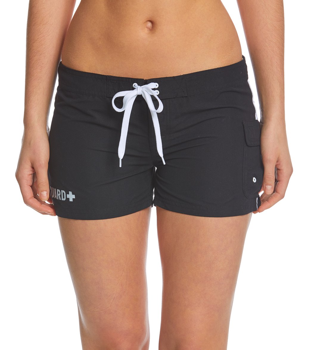 Sporti Guard Women's Low Tide Board Short - Black Xl Polyester - Swimoutlet.com