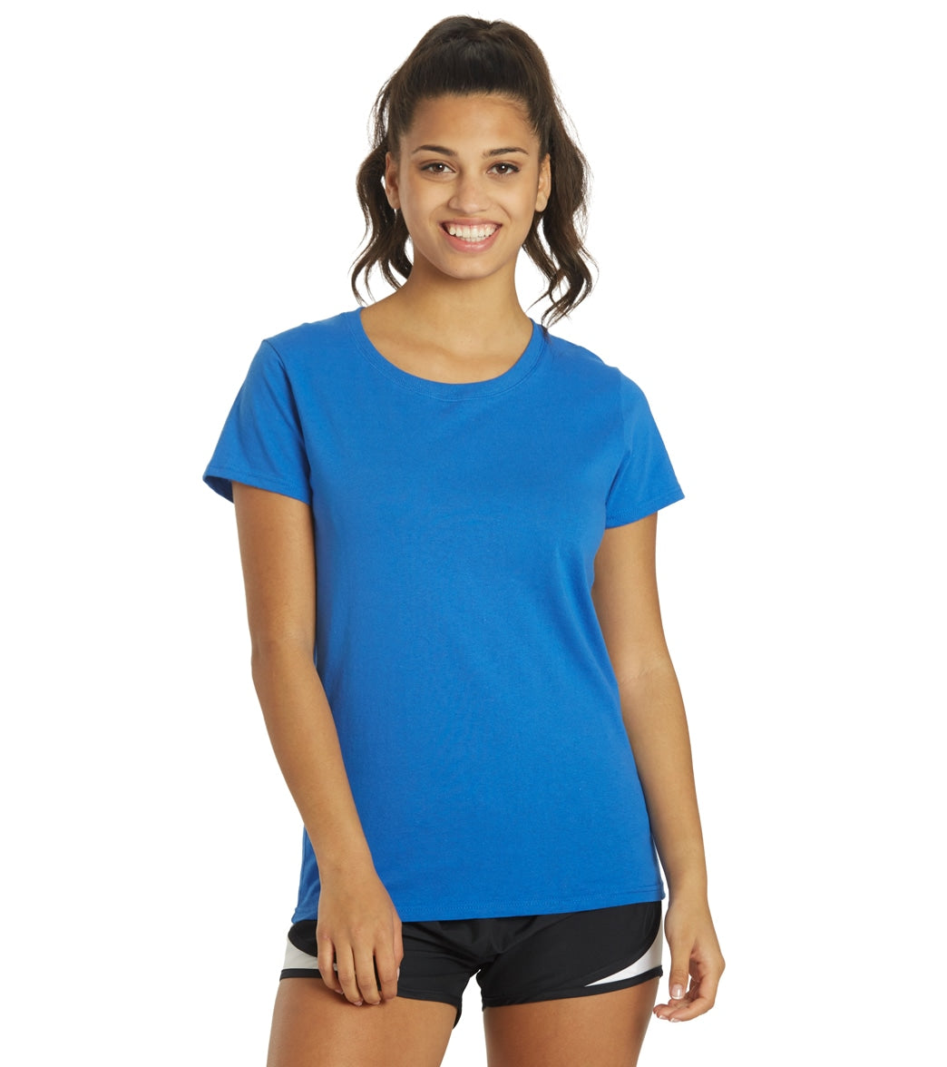 Women's Cotton Missy Fit T-Shirt - Royal Small Size Small - Swimoutlet.com