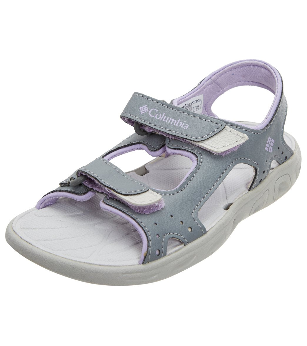 Columbia Youth 8-13 Techsun Vent Flip Flop - Tradewinds Grey White Violet 9 Grey - Swimoutlet.com
