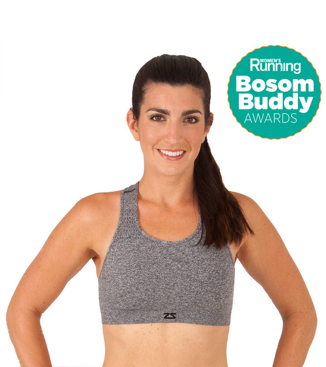 Zensah Seamless Sports Bra - Heather Grey Medium/Large - Swimoutlet.com