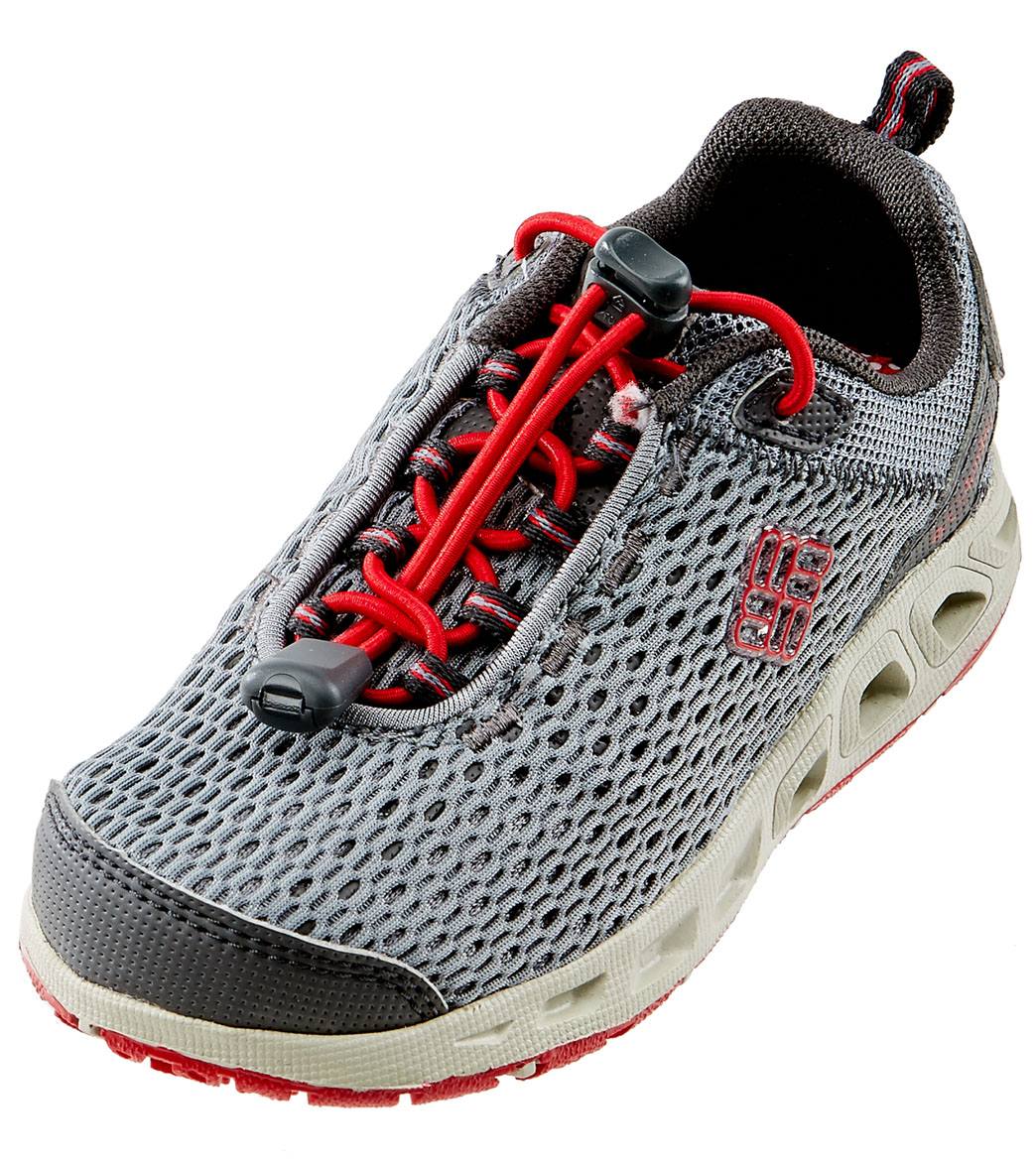 Columbia Kids' Drainmaker Iii Water Shoes - Grey Ash/Mountain Red 10 Rubber - Swimoutlet.com