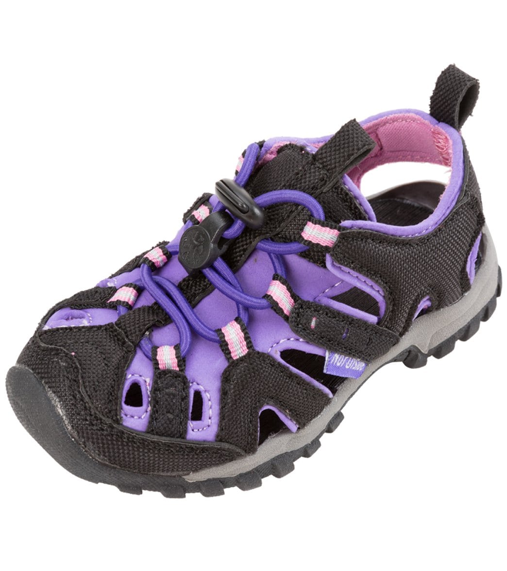 Northside girls' burke ii water shoes - black/purple 7 faux-suede - swimoutlet.com