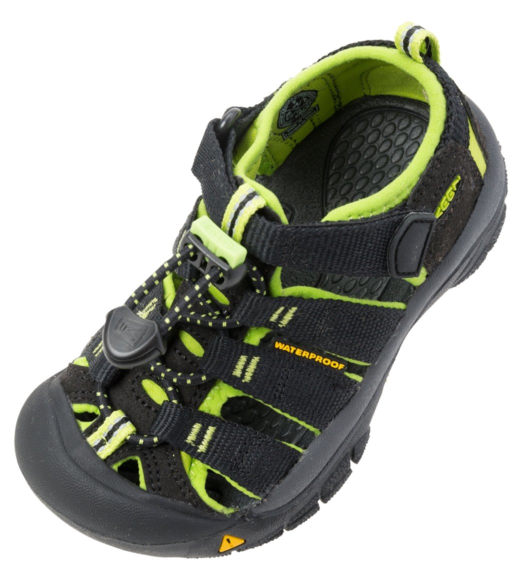 Keen Children's Newport H2 Water Shoe - Black/Lime Green 13 - Swimoutlet.com