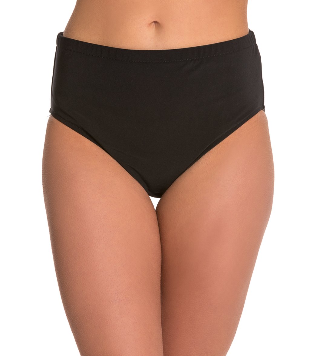 Magicsuit By Miraclesuit Jersey Classic Brief Bikini Bottom - Black 12 - Swimoutlet.com