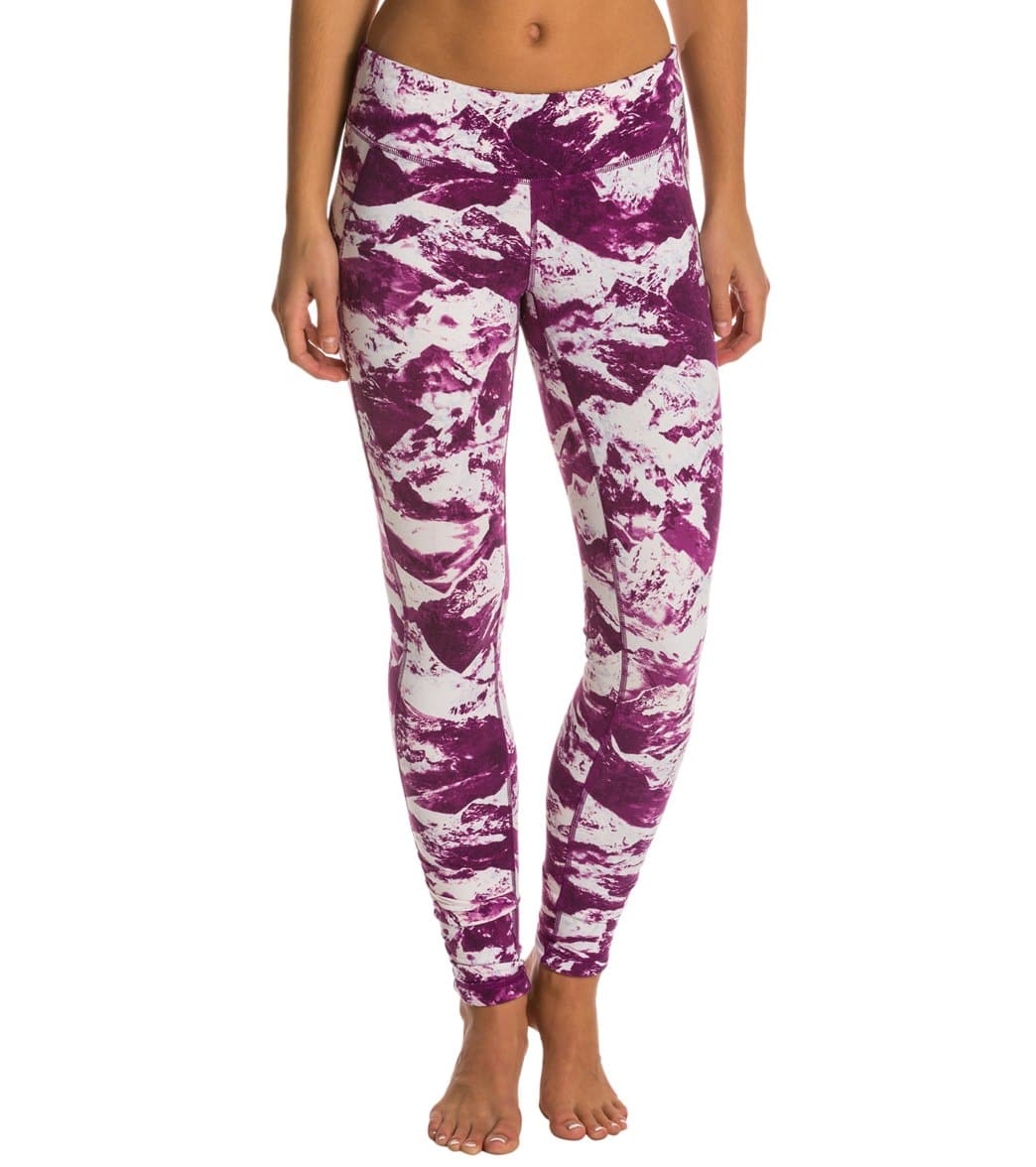 New Balance Women's Premium Performance Print Tight - Pink Mist/Imperial Purple X-Small - Swimoutlet.com