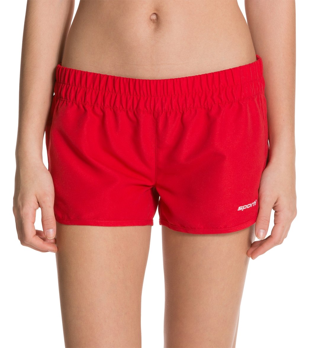Sporti Women's Cruiser Short - Red Xxl Microfiber/Polyester - Swimoutlet.com