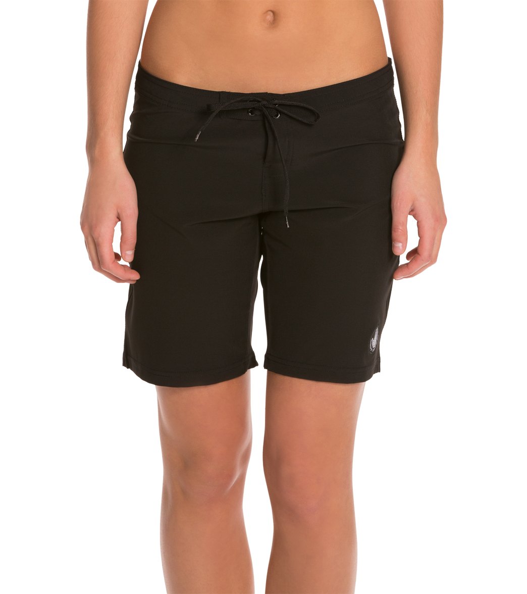 Body Glove Women's Harbor 8 Stretch Boardshorts - Black X-Small Polyester/Spandex - Swimoutlet.com