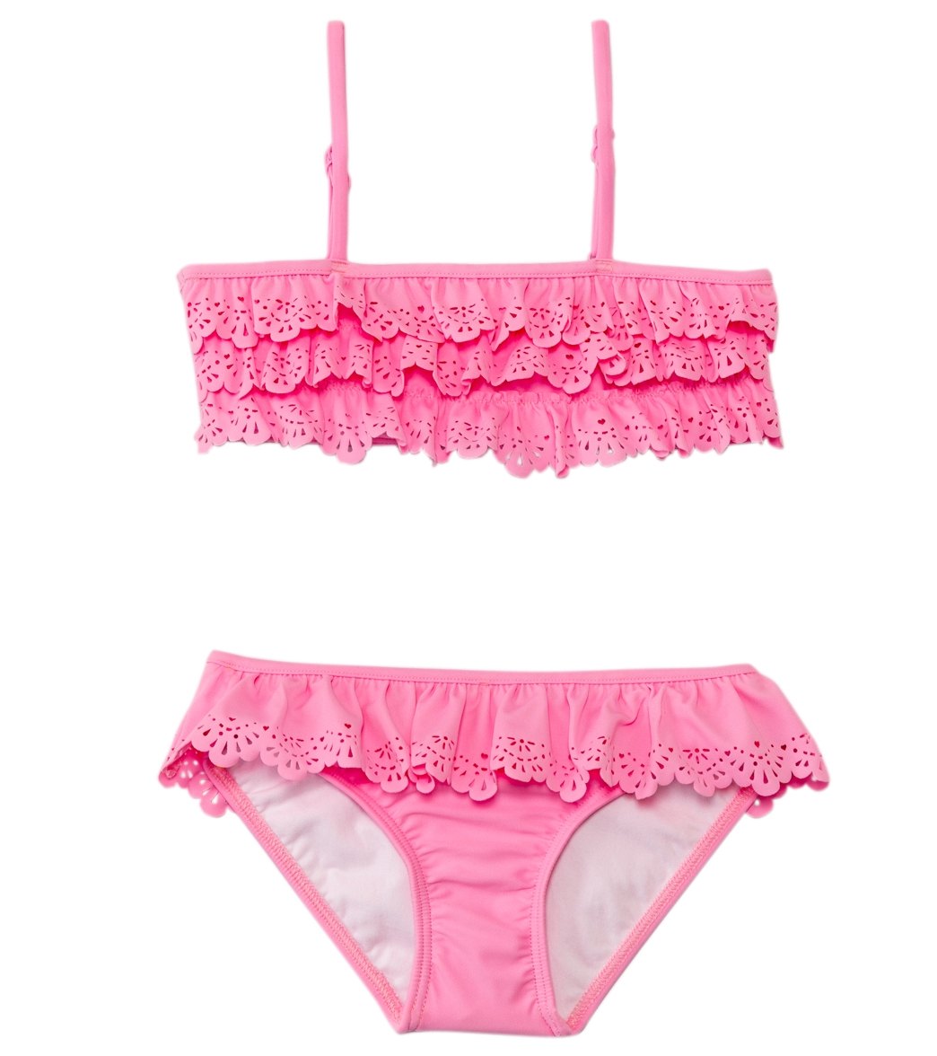 Seafolly Girls' Go-Go Girl Flutter Bye Mini Bikini Set 6 Months-7Yrs - Blush Pink 2 2T - Swimoutlet.com