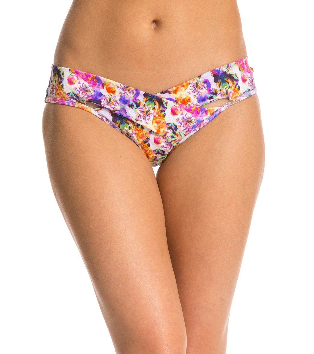 Peixoto Kuna Peek-A-Boo Full Bikini Bottom - Wild Blossom X-Small - Swimoutlet.com