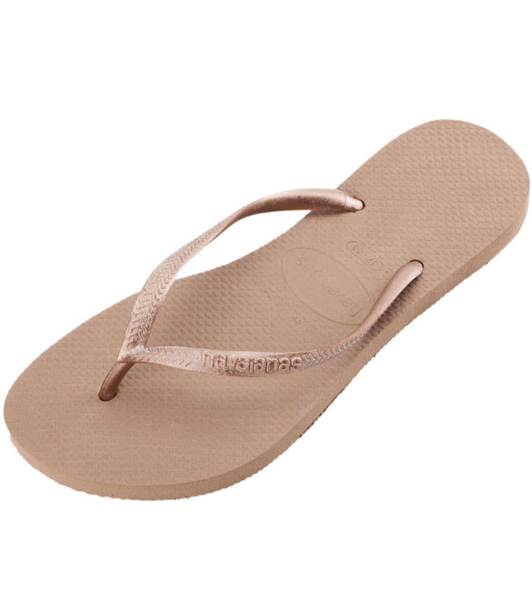 Havaianas Women's Slim Flip Flop - Rose Gold Us 11/12 Brazil 41/42 - Swimoutlet.com