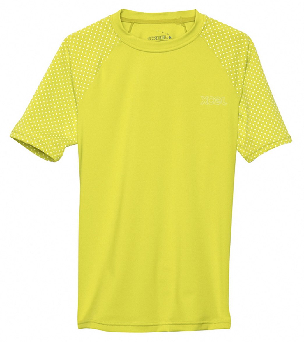 Xcel Girls' Brigitte Short Sleeve Surf Tee Shirt - Lemon Ale 8 - Swimoutlet.com