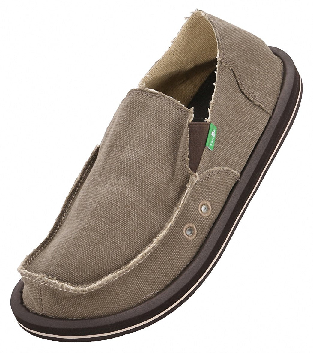 Sanuk Men's Vagabond Slip On Shoes - Brown 8 - Swimoutlet.com