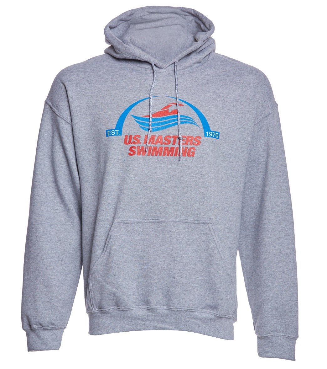 U.s. Masters Swimming Usms Classic Hooded Sweatshirt - Sport Grey Xxl Cotton/Cotton/Polyester/Polyester - Swimoutlet.com