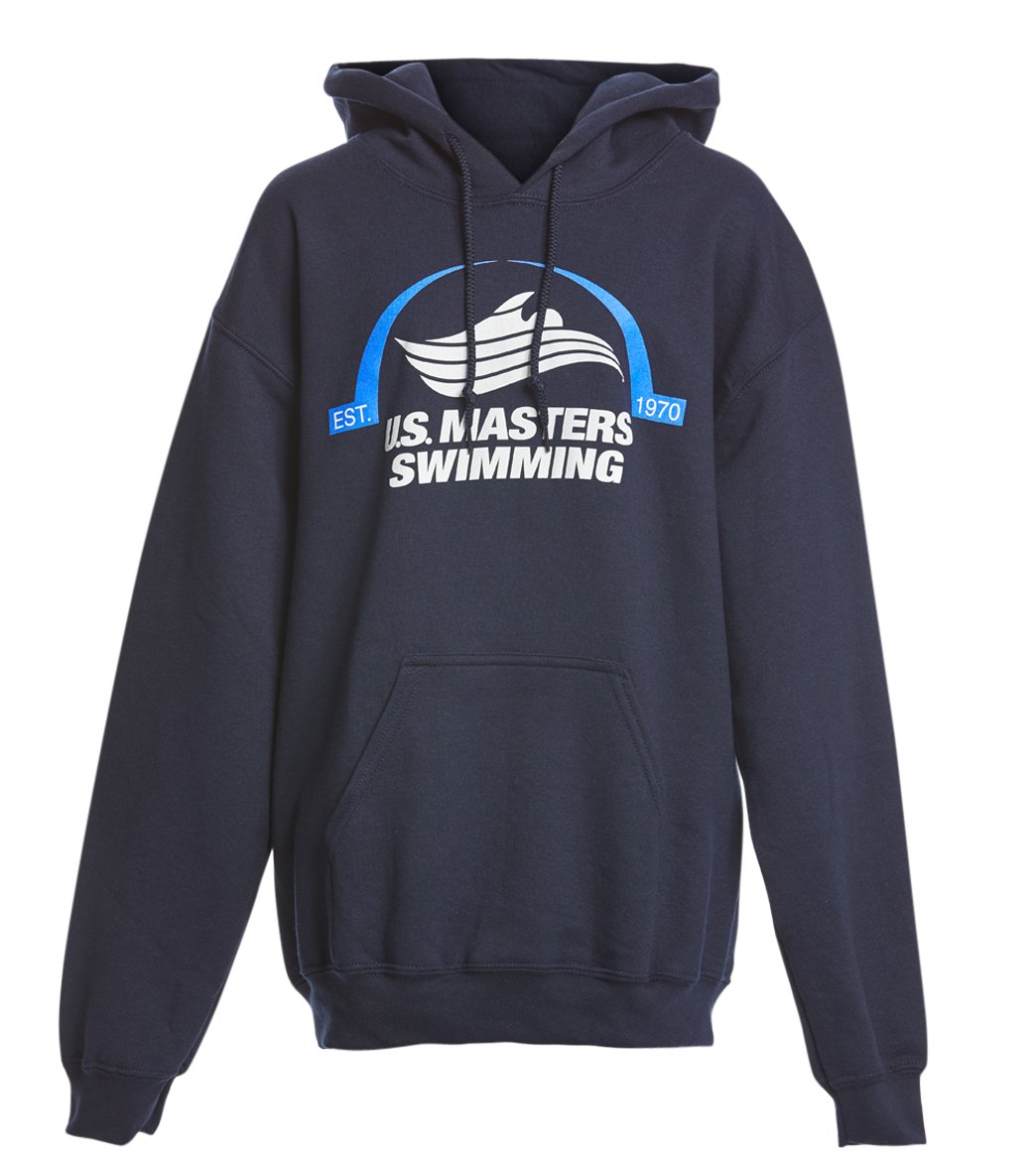 U.s. Masters Swimming Usms Classic Hooded Sweatshirt - Navy Medium Cotton/Cotton/Polyester/Polyester - Swimoutlet.com