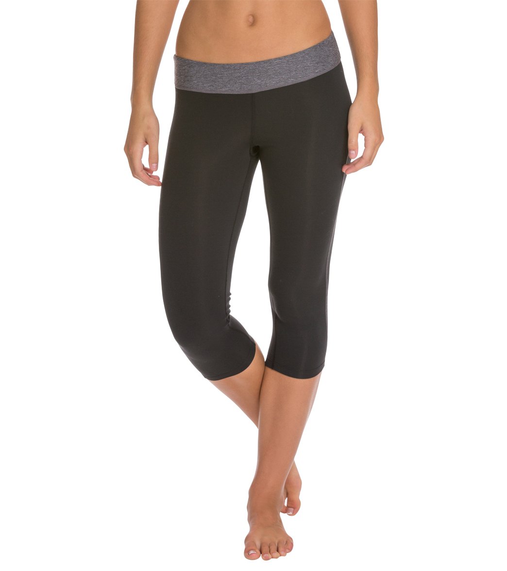 Speedo Women's Capri Pants - Black Medium Polyester/Spandex - Swimoutlet.com