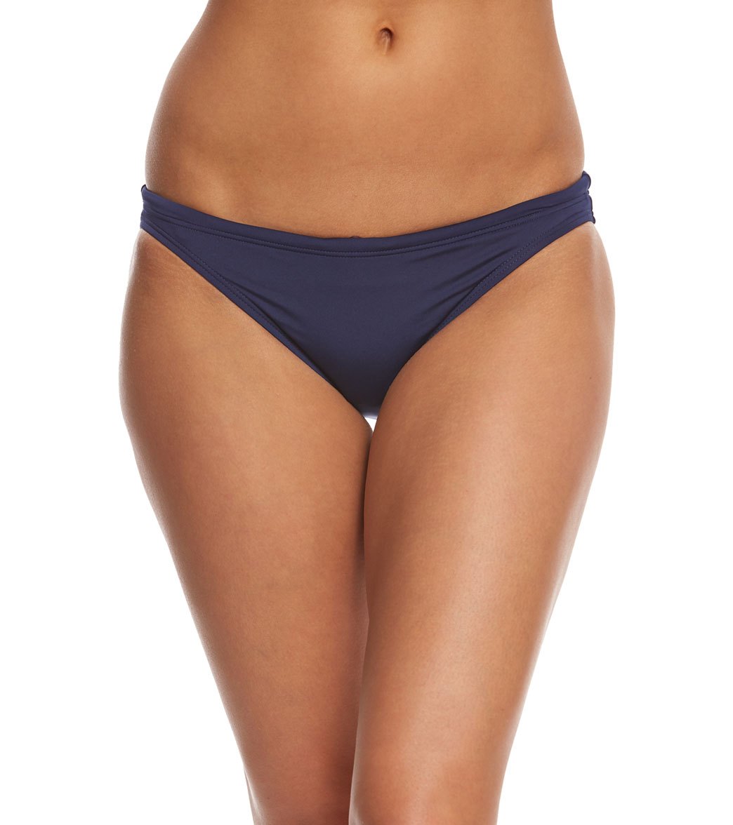 TYR Solid Lula Bikini Bottom - Navy Small Polyester/Spandex - Swimoutlet.com