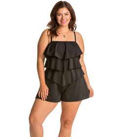 Women's 80s Workout Bandeau Romper Costume - Large | Oriental Trading