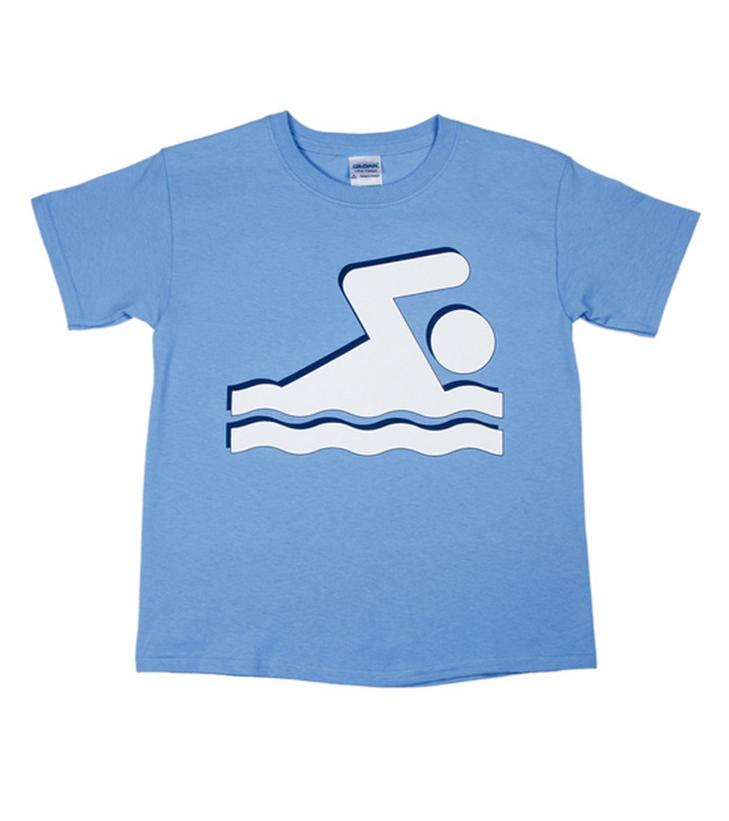 Ambro Manufacturing Men's Iconic Tee Shirt - Blue Youth Medium Cotton - Swimoutlet.com
