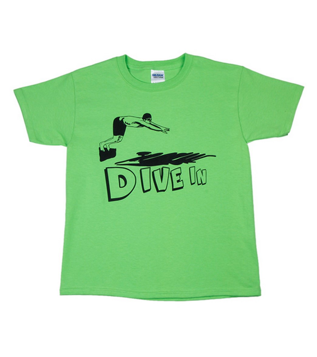 Ambro Manufacturing Dive In Female Tee Shirt - Green Adult Small Cotton - Swimoutlet.com