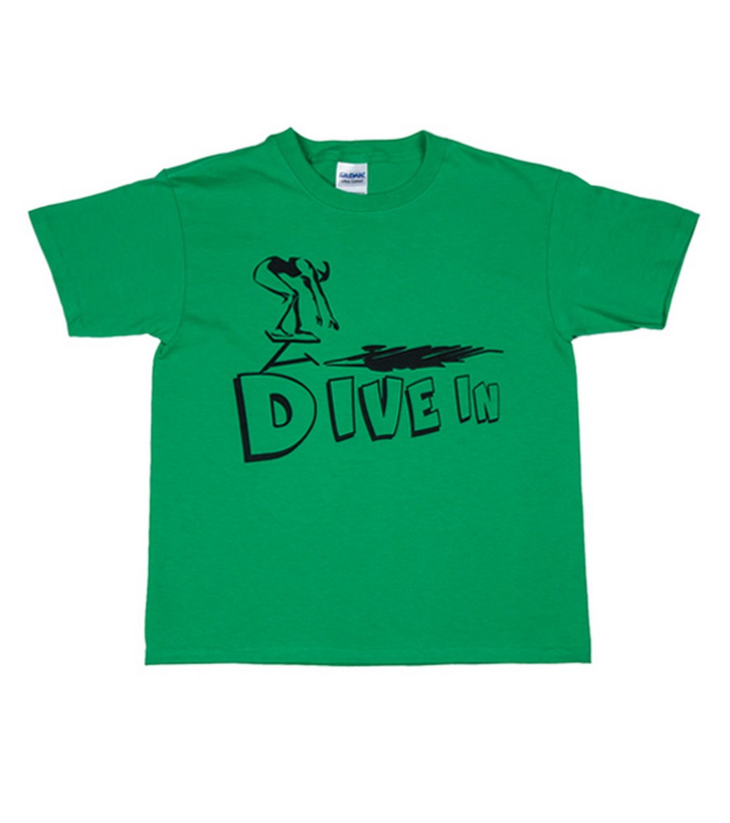 Ambro Manufacturing Ambro Male Manufacturing Dive In Tee Shirt - Green Youth Small Cotton - Swimoutlet.com