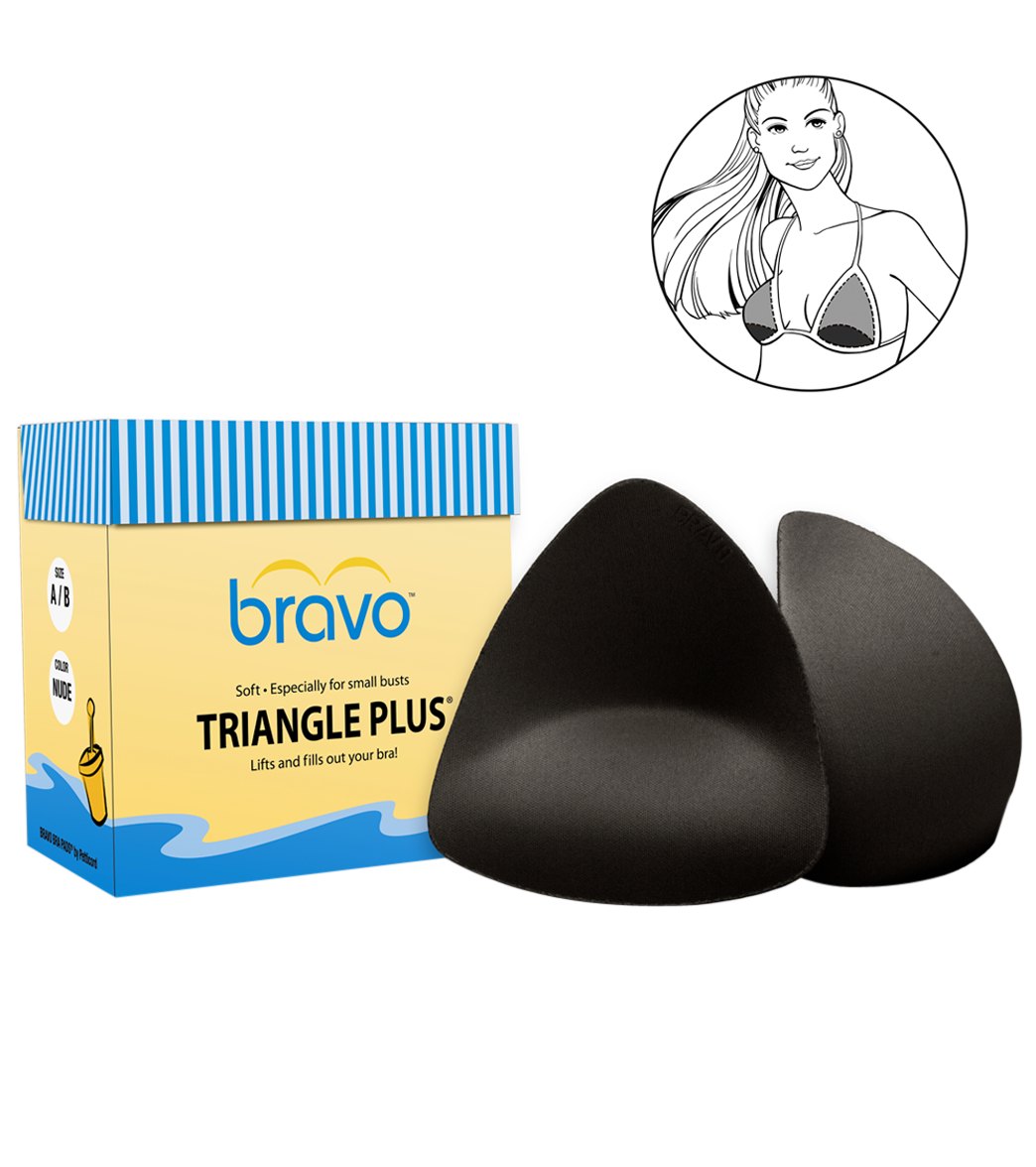 Bravo Triangle Plus Bra Pads - Black A/B - Swimoutlet.com