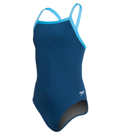 Speedo Girls Solid Endurance Flyback Training One Piece Swimsuit At