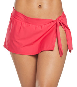 Black Mini Swim Skirt With Shorts Attached