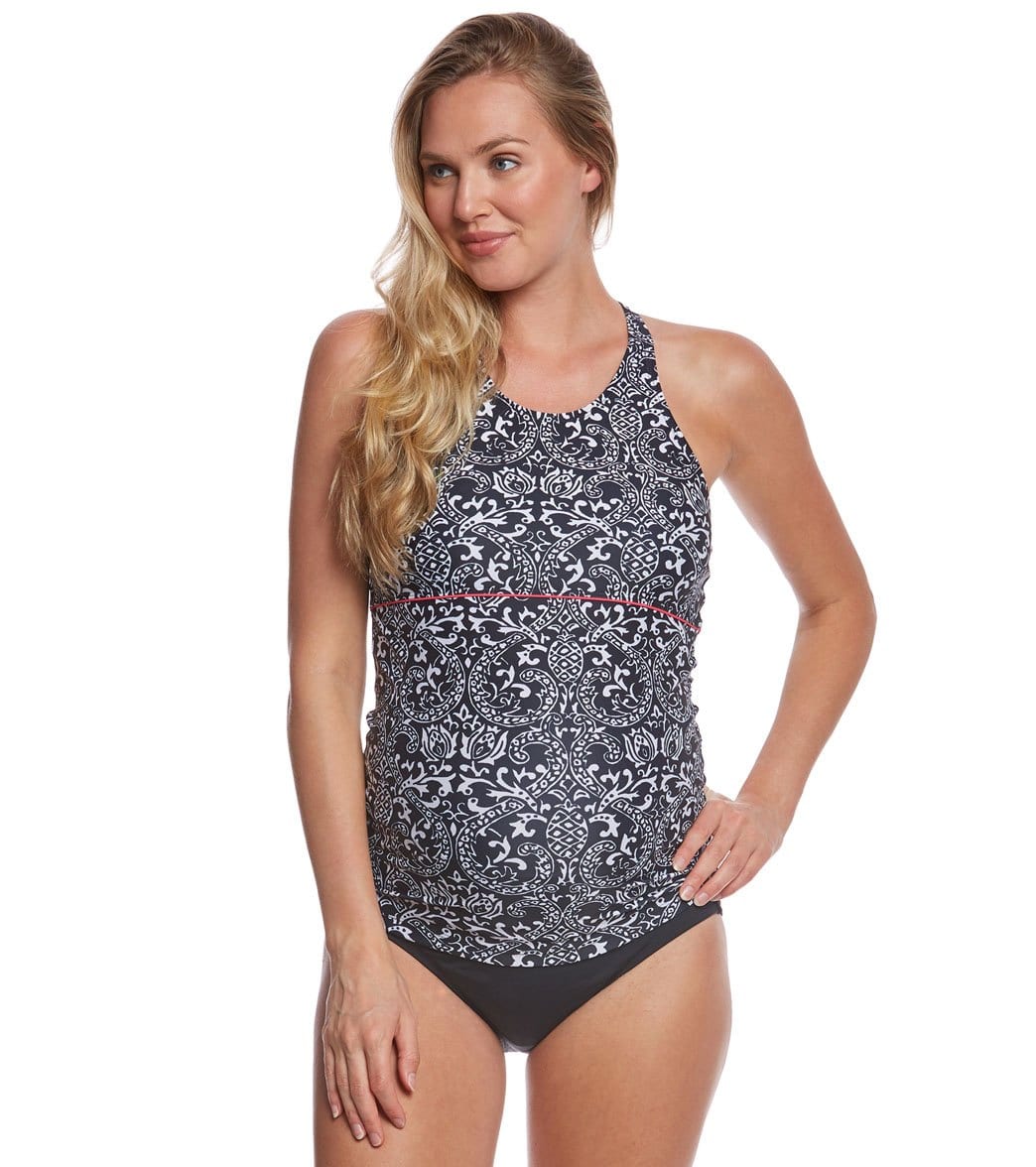 Coco Reef Flourish Bra Sized Tier Mesh Underwire Tankini Top - Endless