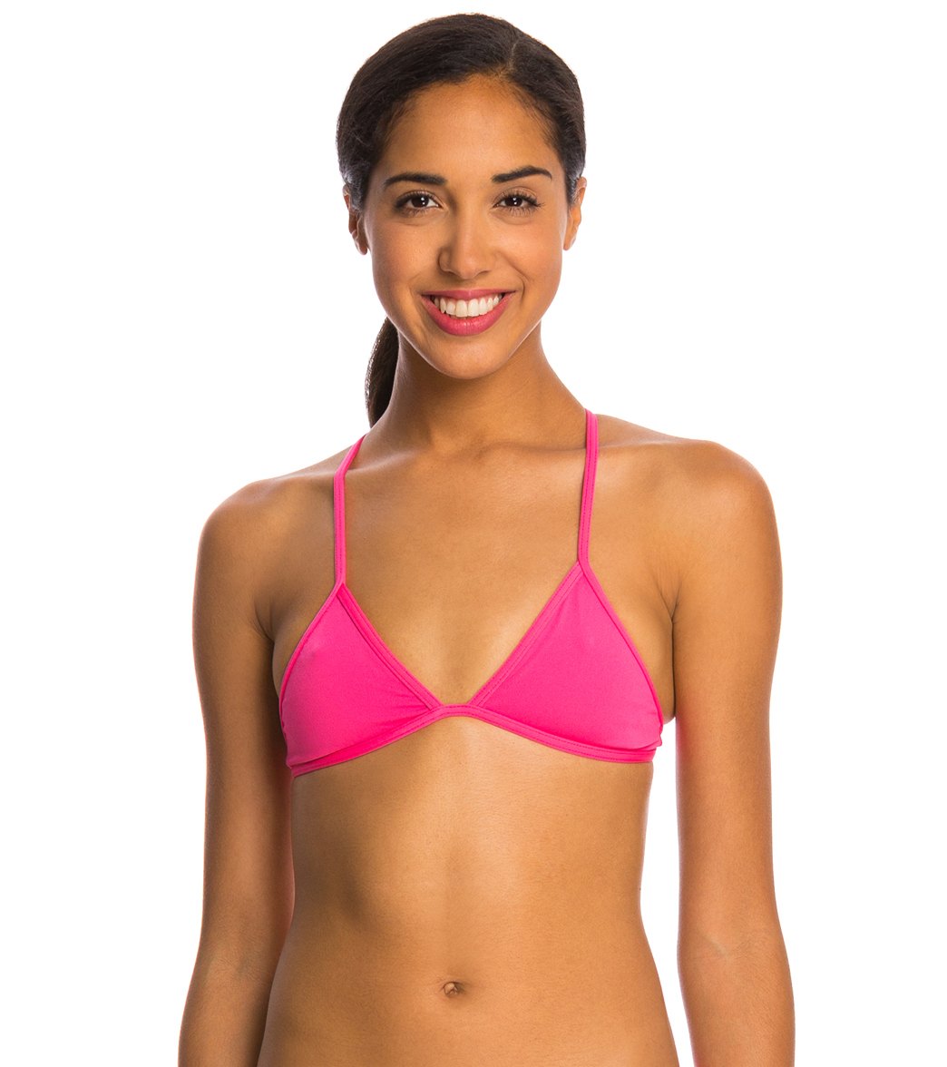 Turbo Dual Layer Knotties Relax Bikini Top - Coral Pink Small Polyester/Pbt - Swimoutlet.com