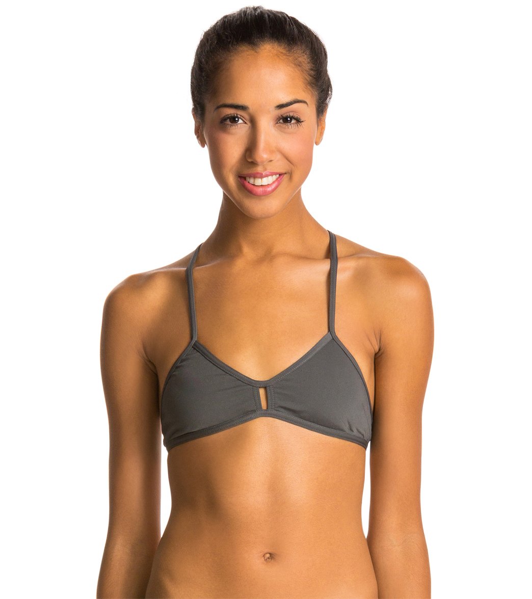 Turbo Dual Layer Knotties Active Bikini Top - Graphite Medium Polyester/Pbt - Swimoutlet.com