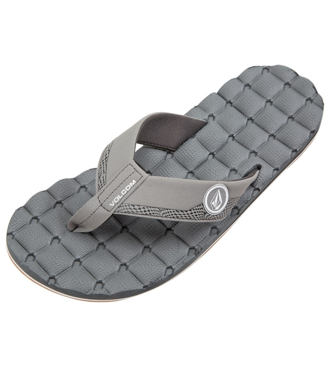 Volcom Men's Recliner Flip Flop - Light Grey 7 - Swimoutlet.com