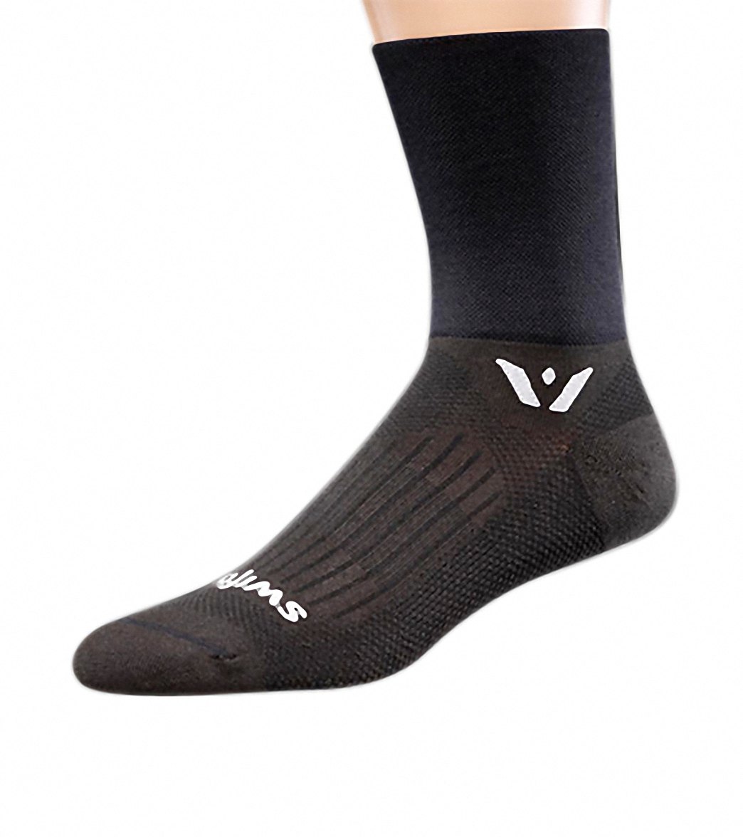 Swiftwick Aspire Four Compression Running Socks - Black Small - Swimoutlet.com